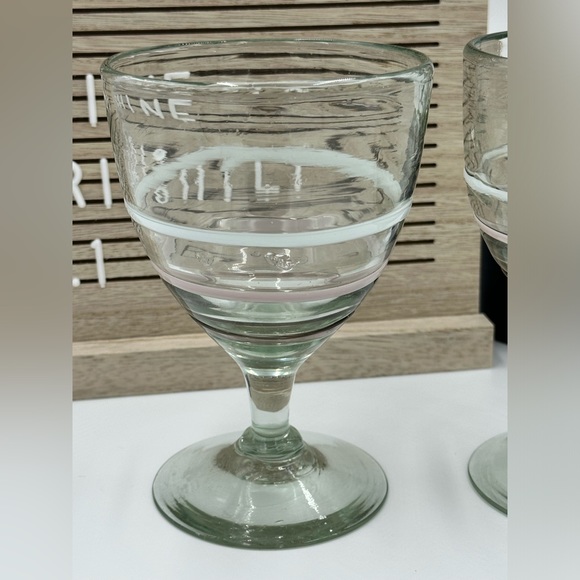 SOLD- Lavender wine glasses / water goblet from Anthropologie (3x) - Picture 3 of 3